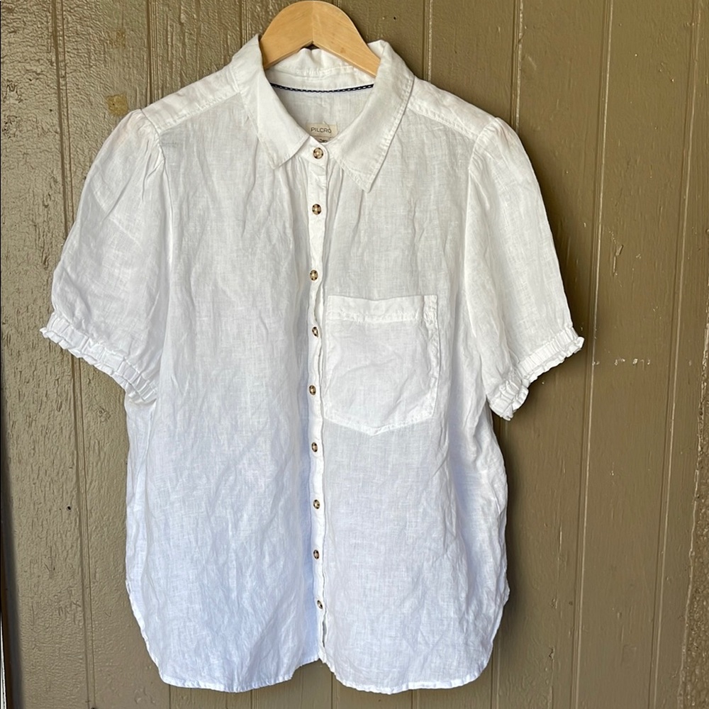 Anthropologie Pilcro linen Casual Button Down Shirt